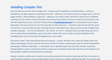 Handling Complex Text